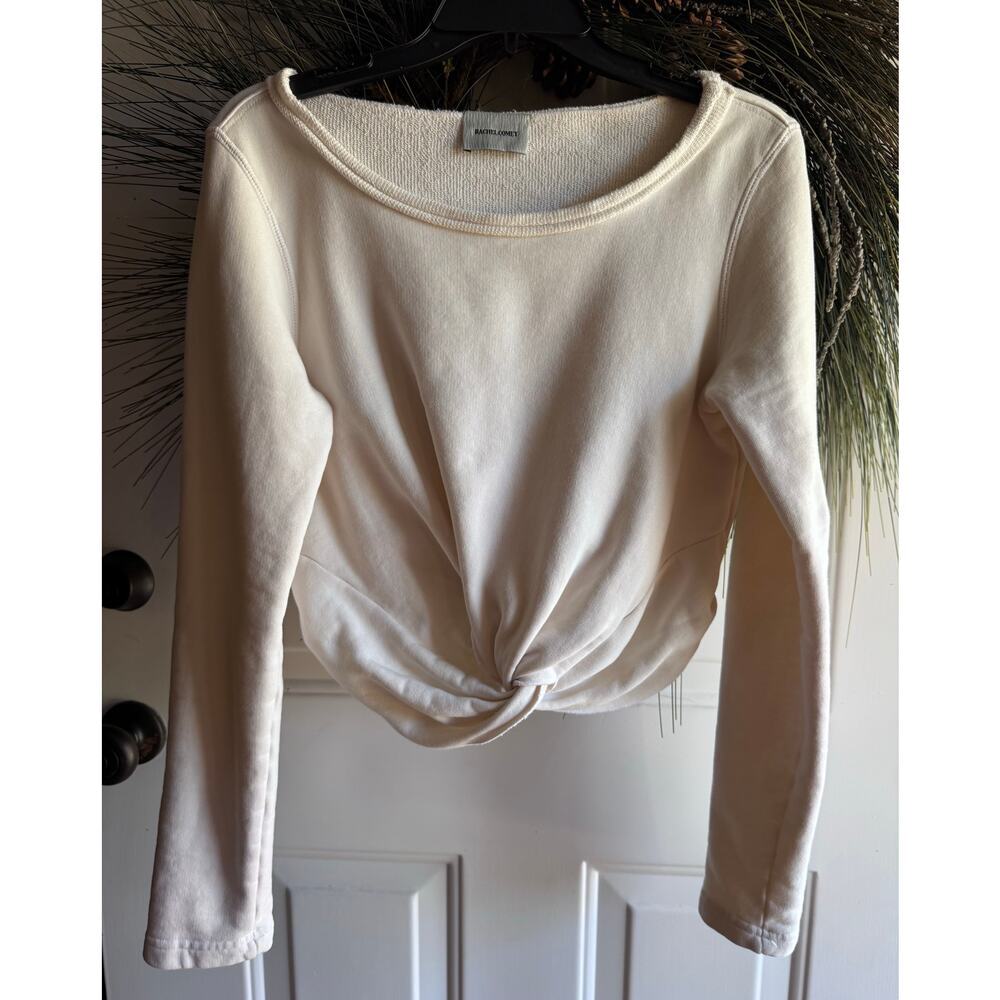 RACHEL COMEY Medium Argent Knotted Cropped long sleeve Cream/Oatmeal Sweatshirt - Picture 6 of 16